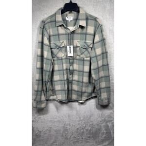 Sperry Premium Apparel NEW Flannel Shirt Mens XL Green Button Up Plaid Stretch